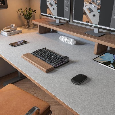 Large Felt Desk Mat,47.2"x 23.6",Non-Slip Desk Pad for Office and Home,120x60cm Full Table Mouse Pad,Keyboard Mats for Desk