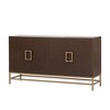 Sideboard Buffet Cabinet, Kitchen Pantry Storage Cabinet With 2 Adjustable Shelves, Metal Legs And Rectangular Handle - 3 of 4