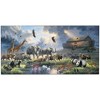 Dicksons Noah's Ark Bright Blue, Grey, and Tan 24 x 12 Inch Wood Wall Art Sign Plaque - 2 of 2