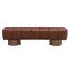 Lycvki PU No-Assembly Entryway Bench Ottoman with Wood Leg 300 LBS Weight Capacity - 4 of 4