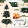 Frosted Christmas Tree, Flocked Christmas Tree with Pine Cones, 240 Warm White Lights-8 Modes, Automatic Hinged Expansion, Metal Stand - 2 of 4