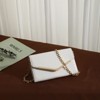 Generic Clutch Purse Evening Bag White Envelope Handbag With Detachable Chain - 2 of 4