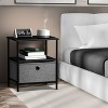 Sorbus 1 Drawers Nightstand with Shelf - Steel Frame, Wood Top & Easy Pull Fabric Bins - Perfect for Home, Bedroom, Office & College Dorm - 2 of 4