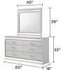Glam Modern Style Mirror Made with Wood in White (INCLUDES MIRROR ONLY) same asG150108643 (B is NJ inventory, G is CA inventory,) - 3 of 4