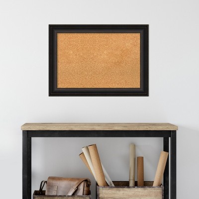Large Oil Rubbed Bronze Framed Natural Cork Bulletin Board