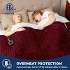 Electric Heated Blanket Soft & Washable Ribbed Flannel - 3 of 4