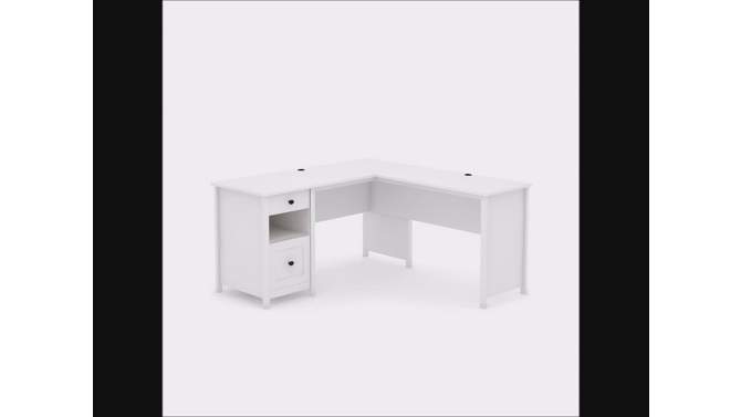 County Line L-Shaped Desk with File Drawer - Sauder, 2 of 6, play video