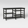 Adjustable Storage Tv Stand For Tvs Up To 50 Black Wood Grain Finish -  Room Essentials™ : Target