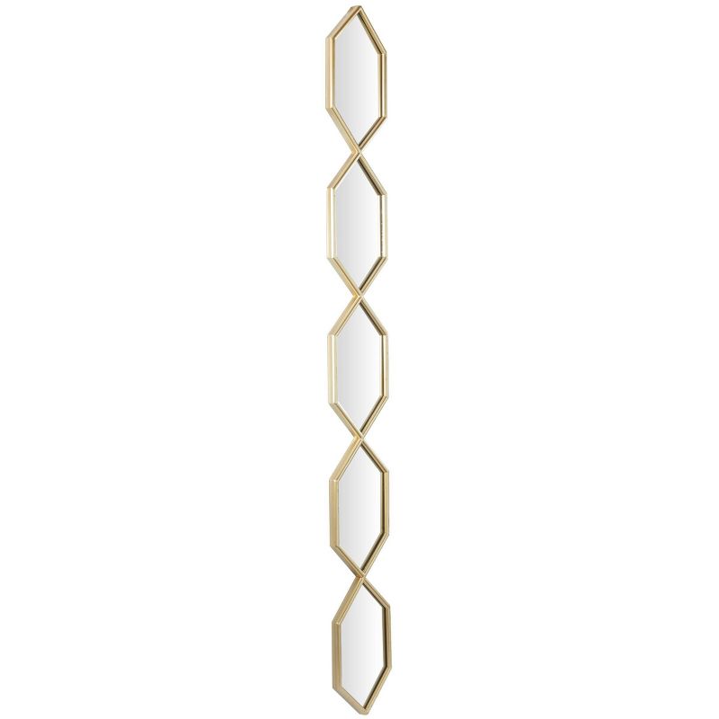 59"x7" Metal Slim Stacked Chain 5 Layer Wall Mirror with Trellis Pattern - Olivia & May, 4 of 6