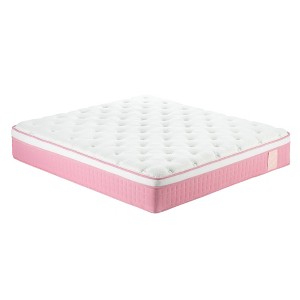 Sapphtopaz 12 In Mattress with Pocket Spring&Memory Foam Cool Knitted Cover Hybrid Mattress for Breathable&Pressure Relief for Bedroom,Pink - 1 of 4