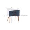 NicBex Nightstand with 2 Drawers,Modern Bedside Table with Unique Design,Side Table for Bedroom,Living Room - 3 of 4