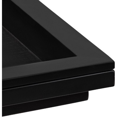 Lockridge 31'' Black Wood and Metal Modern C-Table