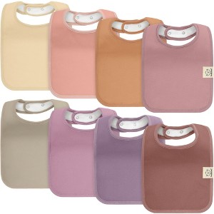 KeaBabies 8-Pack Organic Baby Bibs for Boy, Girl, Drool Bibs, Baby Bib for Girls, Boys,  Newborn Teething Bibs - 1 of 4
