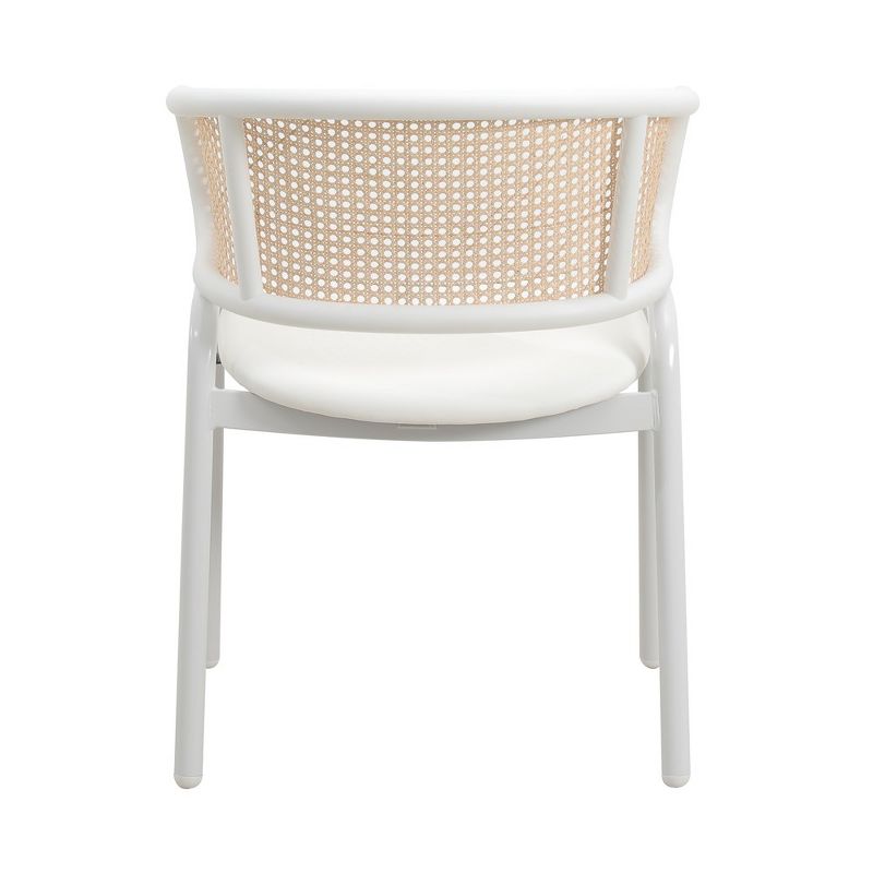 Leisuremod Ervilla Modern Dining Chair with White Frame, 5 of 14