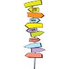 Eureka® Dr. Seuss™ Blank Directional Signs Mini Bulletin Board Set - 2 of 2