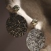 SOHI Women's Chalice Silver Embellished Circular Drop Earrings - 2 of 4