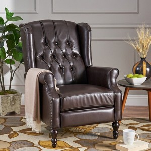 Lyngins Modern Luxury Tufted Recliner Chair with High Back & Adjustable Footrest,Accent Sofa Arm Chair for Living Room - 1 of 4