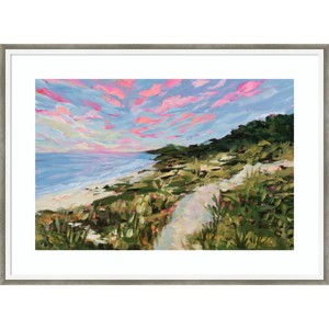 25" x 19" Traverse City by Emily Kenney Wood Framed Wall Art Print - Amanti Art: Shoreline Lithograph, Modern Decor - 1 of 4