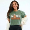 Simply Sage Market Women's Merry Christmas Gingerbread Short Sleeve Garment Dyed Tee - 2 of 4