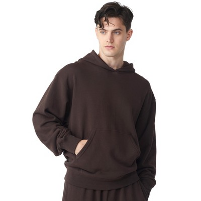 Future Planet Mens Globe Premium Fleece Lined Soft Cotton Pullover Hoodie Sweatshirt Loose Fit Globe Hoodie Cocoa