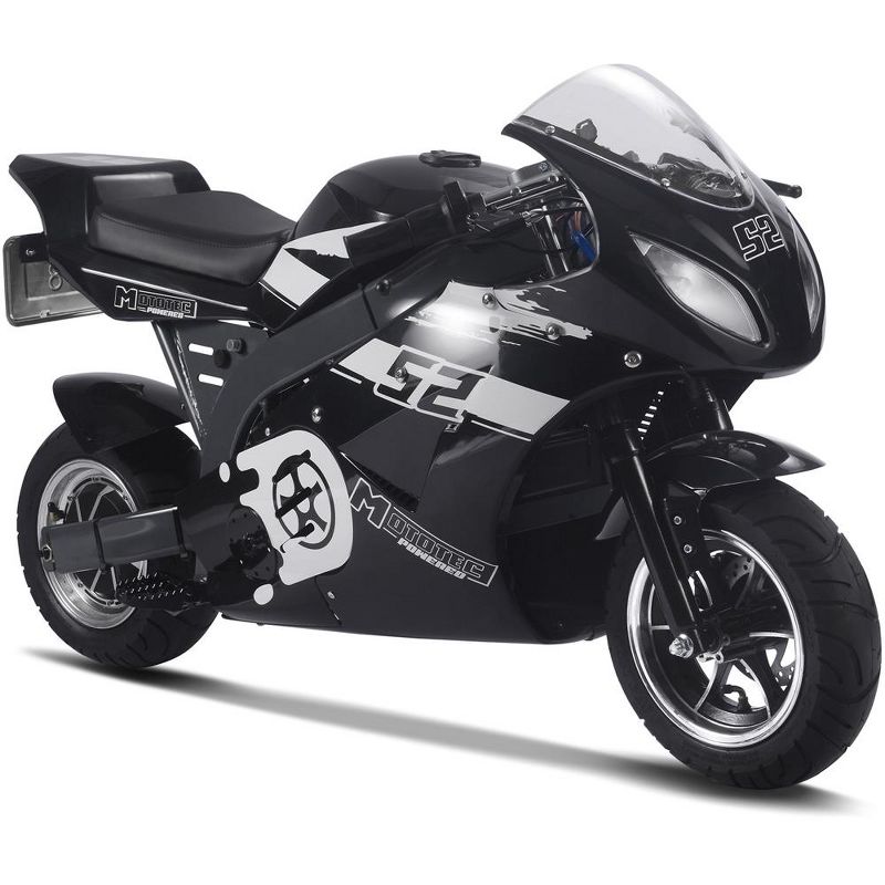 MotoTec 1000w 48v Electric Superbike Black, 4 of 8