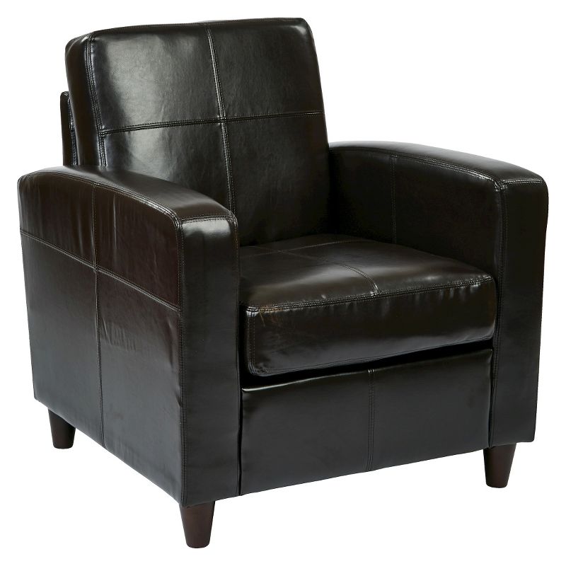 Venus Eco Leather Upholstered Club Chair Espresso - OSP Home Furnishings, 1 of 18