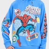 Boys' Spider-Man Elevated Hooded Sweatshirt - Blue - 2 of 4