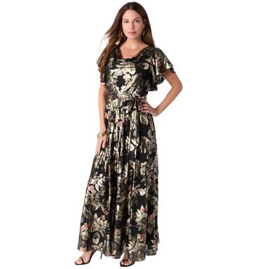 knee length dresses for ladies TARGET: Women's Long Sleeve Rhinestone Mesh Midi Dress