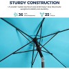 Heynemo 6.5 x 10 Ft Rectangular Patio Umbrella, Outdoor Table Market Umbrella with Crank, 6 Steel Ribs, Polyester Canopy, Tilt Umbrella - 3 of 4