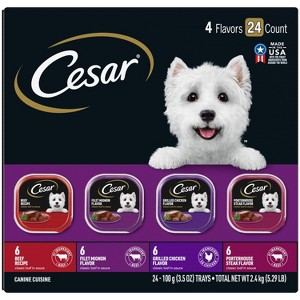 Cesar Classic Loaf In Sauce Adult Wet Dog Food - 3.5oz/24ct - 1 of 4
