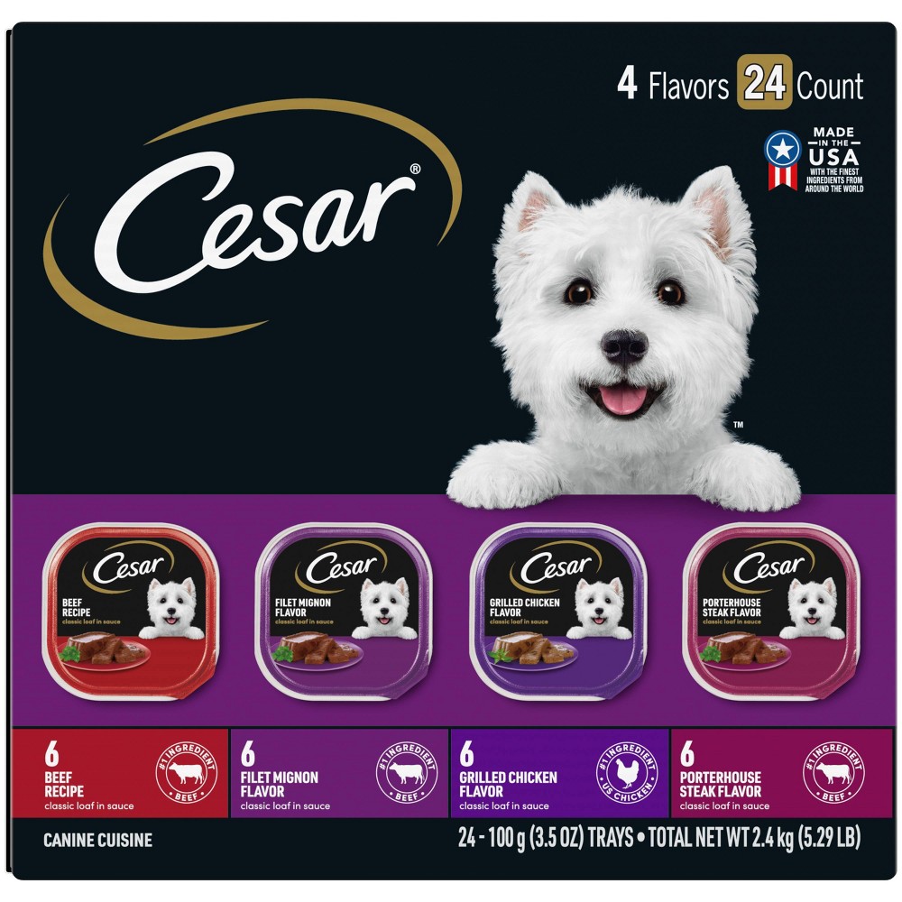 UPC 023100102573 product image for Cesar Classic Loaf in Sauce Beef, Steak, Chicken and Red Meat Flavor Variety Pac | upcitemdb.com