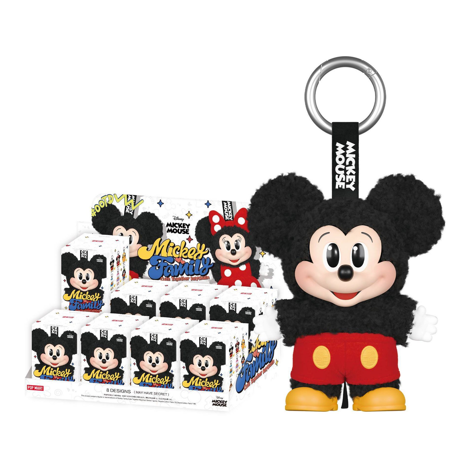 POP MART Mickey Family Cute Together Keychain Series Figures