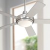52" Casa Vieja Compass Modern Indoor Ceiling Fan with Dimmable LED Light Remote Control Brushed Nickel Silver for Living Room Kitchen House Bedroom - 2 of 4