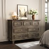 7 Drawer Dresser,Large Wooden Storage Chest of Drawers with Exquisite Metal Handles - 4 of 4