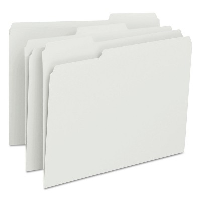 Smead File Folders 1/3 Cut Top Tab Letter White 100/Box 12843