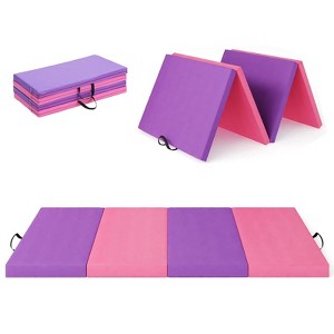 Folding Gymnastics Mat, Portable Fitness Floor Tumbling Mat with Carrying Handles, High Density Fitness Mat for Pilates, Aerobics and Yoga - 1 of 4