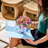 Paper Love HugePop 3D Exotica Bouquet Pop Up Card with Detachable Paper Flower Bouquet, Gift for All Occasions - Jumbo 10" x 14" Cards - 4 of 4