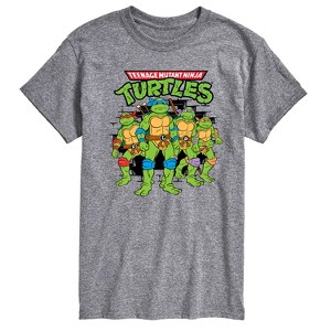Men's - Teenage Mutant Ninja Turtles - Group Logo Brick Wall Short Sleeve Graphic T-Shirt - 1 of 4