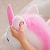 Qaba Kids Rocking Horse, Wooden Plush Ride-On Unicorn Chair Toy with Lullby Song for 18-36 months children - 4 of 4