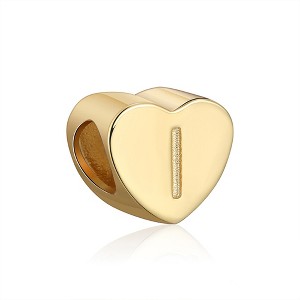 Initial Heart Charms Gold Over Sterling Silver Womens Ginger Lyne Collection - 1 of 4