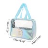 Unique Bargains Women's Clear Letter D Makeup Bag Blue 1 Pc - 3 of 3
