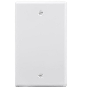 Monoprice 1-Gang Blank Wall Plate - White for Home, Office, Personal Install - 1 of 4