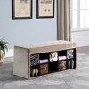Ore International Velour Multi - Purpose Storage Bench Beige: Cotton Upholstered, MDF Frame, Dry Dust Care - 3 of 4