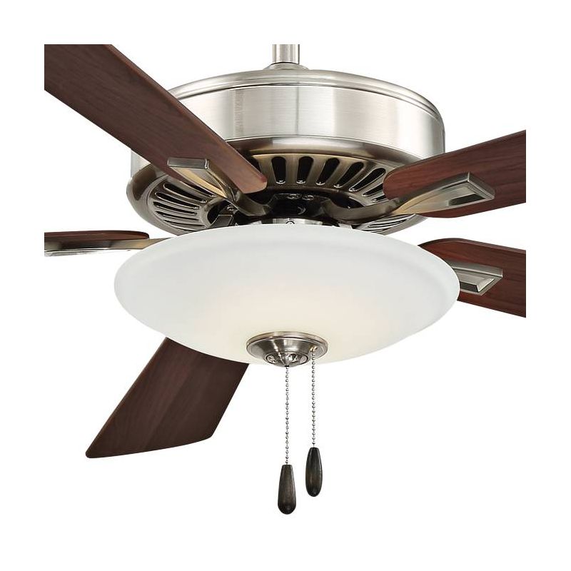 52" Minka Aire Industrial Indoor Ceiling Fan with LED Light Brushed Nickel Walnut Wood for Living Room Kitchen Bedroom Family Home, 3 of 5