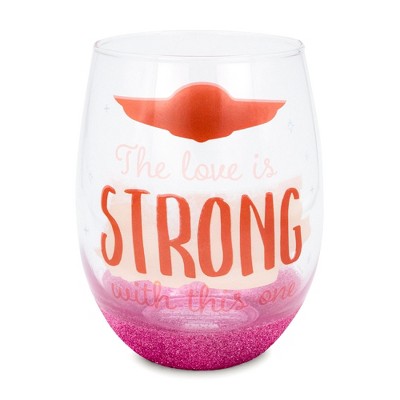 Silver Buffalo Star Wars: The Mandalorian The Child Teardrop Stemless Wine Glass | 20 Ounces