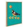 Kate & Laurel All Things Decor 18"x24" Sylvie Varied Thrush Framed Canvas Wall Art by Amber Leaders Designs: Mid-Century Modern - 2 of 4