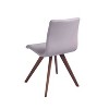 HomeStock 41 in.  Brown Faux Leather Dining Chair Set of 1 for a designed  Stylish elegant dining experience - 2 of 3