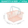 Unique Bargains Plastic Grocery Shopping Toy Organizing Mini Decorative Baskets 6.3" x 3.5" x 5.1" 4 Pcs - 2 of 4