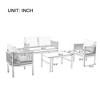 Sapphtopaz Patio Furniture Set Metal Frame Outdoor L-Shaped Corner Sofa Set with Cushions and Coffee Table for Backyard, Terrace - 2 of 4