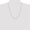 Black Bow Jewelry 1.3mm 10k White Gold Solid Box Chain Necklace - 2 of 4